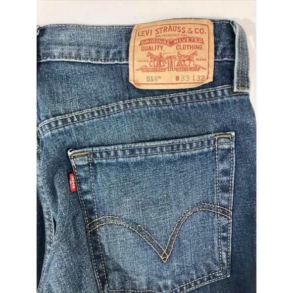 Levi’s 514 slim straight blue jeans excellent condition Size 33x32 Vintage - Picture 3 of 9